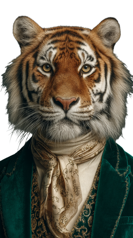 Bengal Tiger Couture Vinyl Car Decal Sticker – Waterproof & UV-Resistant 9.706666666666667"