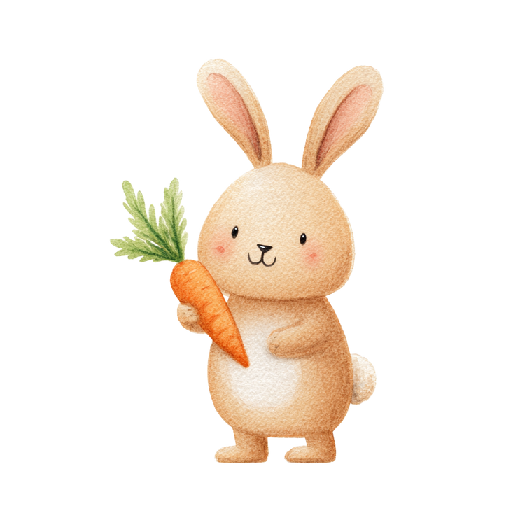 Cute Brown Rabbit Vinyl Car Decal Sticker – Waterproof & UV-Resistant 6.826666666666667"