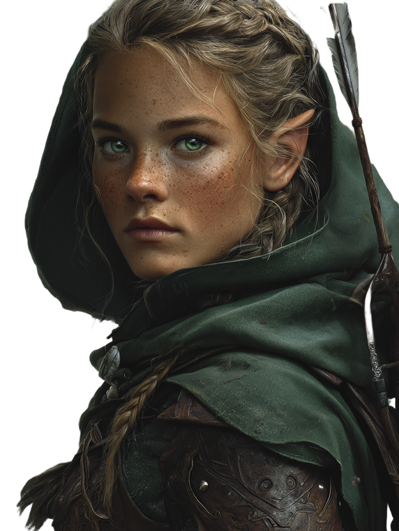 Half-Elf Rogue Portrait V4 Vinyl Car Decal Sticker – Waterproof & UV-Resistant 8.213333333333333"