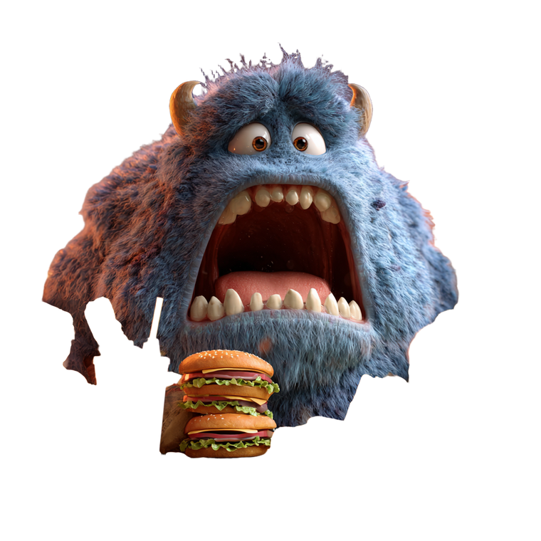 Hungry Monster Vinyl Car Decal Sticker – Waterproof & UV-Resistant 6.826666666666667"