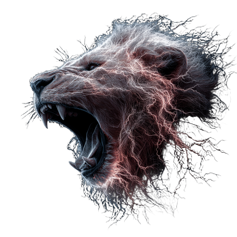 Electric Lion Logo V2 Vinyl Car Decal Sticker – Waterproof & UV-Resistant 3.4133333333333336"