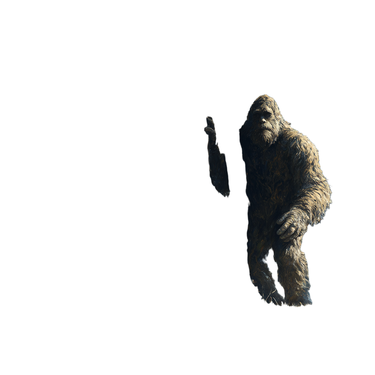 Shaggy Bigfoot Vinyl Car Decal Sticker – Waterproof & UV-Resistant 3.4133333333333336"