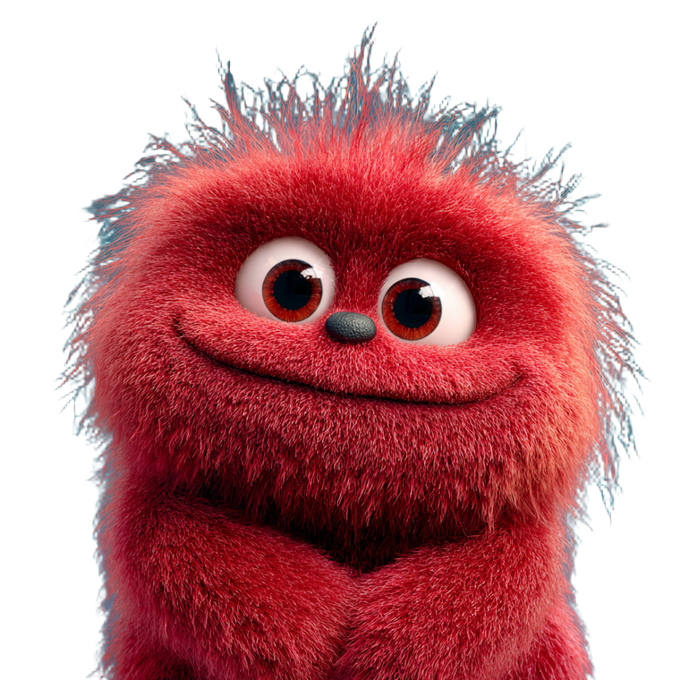Red Hug Monster V2 Vinyl Car Decal Sticker – Waterproof & UV-Resistant 3.4133333333333336"