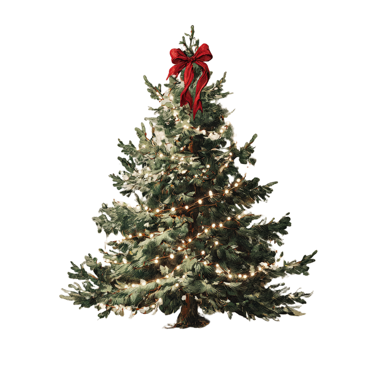 Vintage Evergreen Tree V3 Vinyl Car Decal Sticker – Waterproof & UV-Resistant 3.4133333333333336"