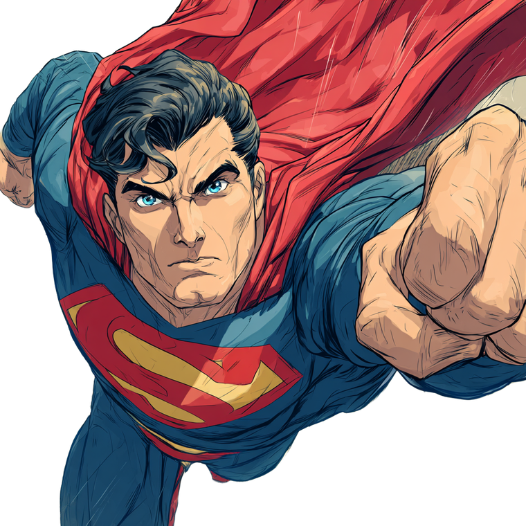 Flying Superhero Portrait V2 Vinyl Car Decal Sticker – Waterproof & UV-Resistant 3.4133333333333336"