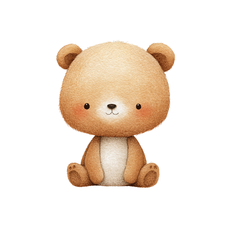 Chibi Bear V3 Vinyl Car Decal Sticker – Waterproof & UV-Resistant 3.4133333333333336"