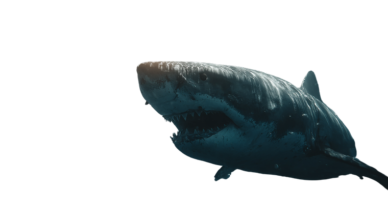 Great White Attack V2 Vinyl Car Decal Sticker – Waterproof & UV-Resistant 5.4