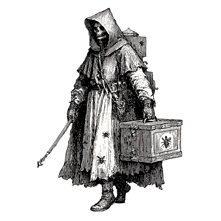 Gothic Beekeeper V2 Vinyl Car Decal Sticker – Waterproof & UV-Resistant 3.4133333333333336"