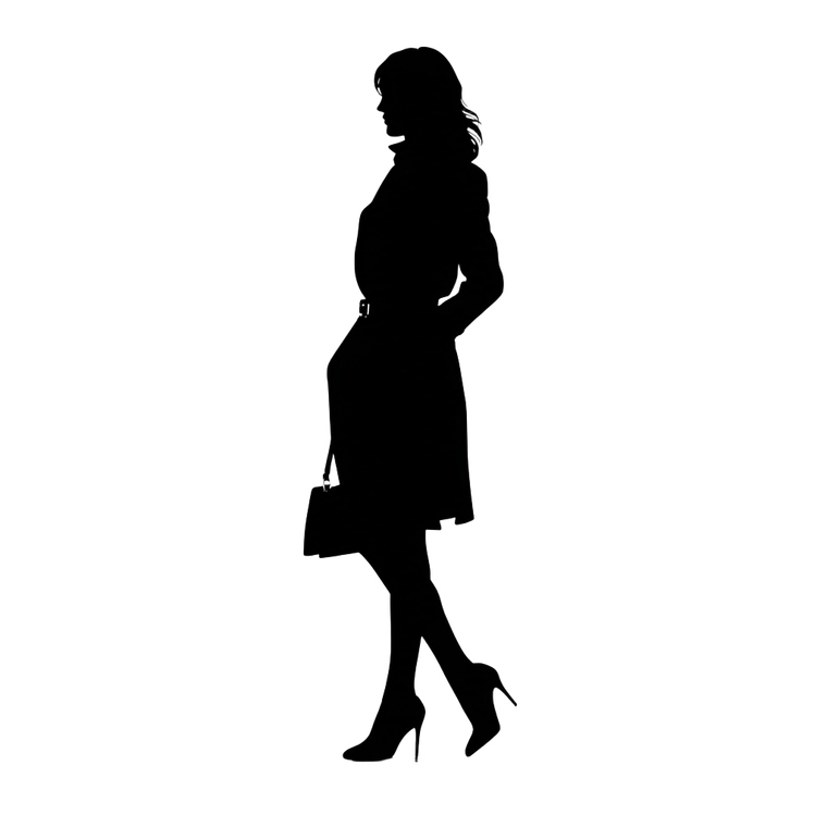 Classy Female Silhouette Vinyl Car Decal Sticker – Waterproof & UV-Resistant 3.4133333333333336"