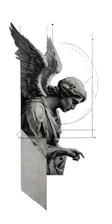 Micro Realism Angel Vinyl Car Decal Sticker – Waterproof & UV-Resistant 5.12"
