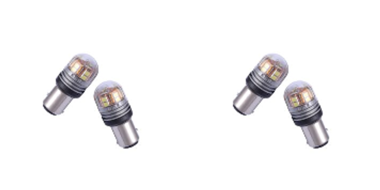 2x Super Bright 360° Amber LED Turn Signal Bulbs | Set of 2