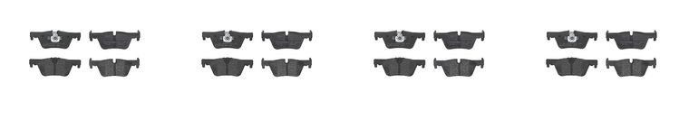 4x Brembo Low-Metallic Brake Pads | Premium Set Of 4 | Decrease Noise, Improve Safety