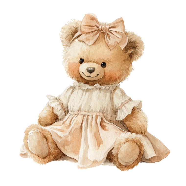 Cute Teddy Bear V52 Vinyl Car Decal Sticker – Waterproof & UV-Resistant 3.4133333333333336"