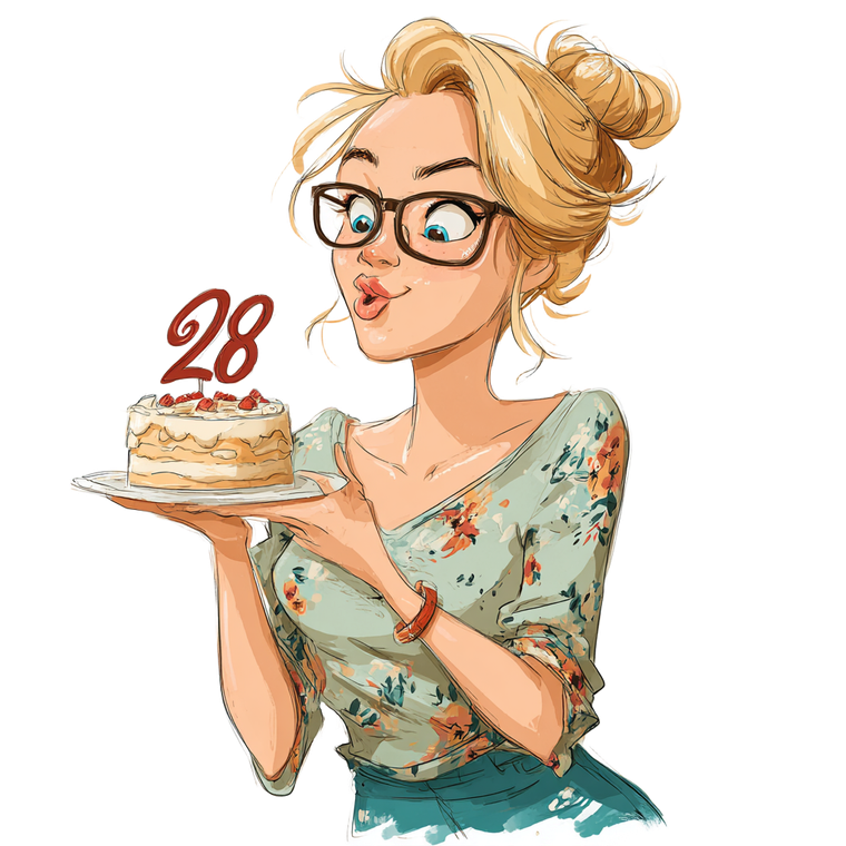Blonde Girl Cake V3 Vinyl Car Decal Sticker – Waterproof & UV-Resistant 3.4133333333333336"
