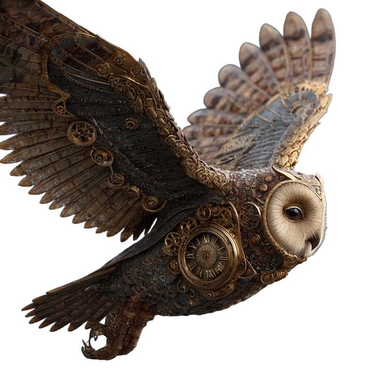 Clockwork Owl V7 Vinyl Car Decal Sticker – Waterproof & UV-Resistant 3.4133333333333336"