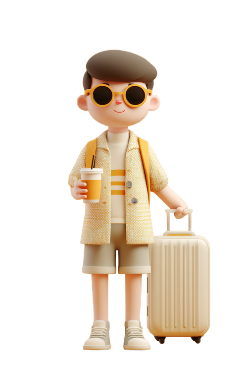 Summer Travel Boy V2 Vinyl Car Decal Sticker – Waterproof & UV-Resistant 4.4