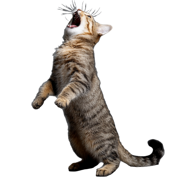 Yelling Cat Vinyl Car Decal Sticker – Waterproof & UV-Resistant 3.4133333333333336"