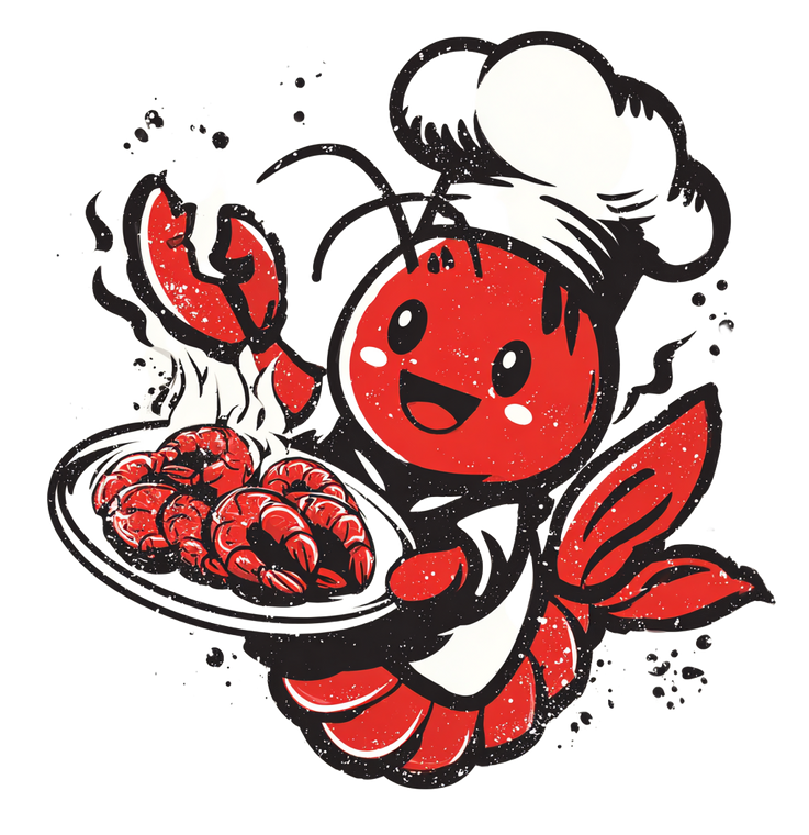 Chef Shrimp Logo V2 Vinyl Car Decal Sticker – Waterproof & UV-Resistant 3.52"