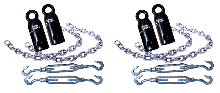 2x Torklift Forged Steel Turnbuckle Set | Frame Mounted Tie Down | Basic Hook and Hook Style