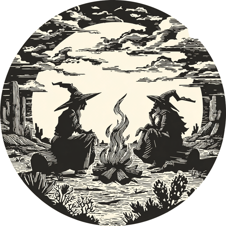 Desert Witches Gathering V2 Vinyl Car Decal Sticker – Waterproof & UV-Resistant 3.4133333333333336"