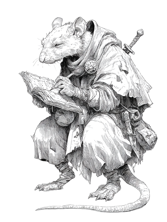 Ratfolk Scholar Vinyl Car Decal Sticker – Waterproof & UV-Resistant 4.1066666666666665"