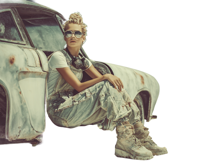 Apocalyptic Fashion Driver Vinyl Car Decal Sticker – Waterproof & UV-Resistant 6.1866666666666665"