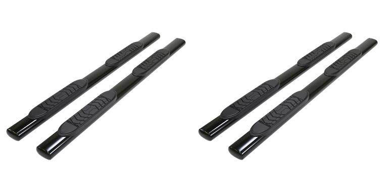 2x Upgrade Your Ford Ranger with TrailFX 5" Black Oval Nerf Bars | Slip-Resistant Step Pads, Extra-Large Molded Pads, Durable Steel, Easy Installation