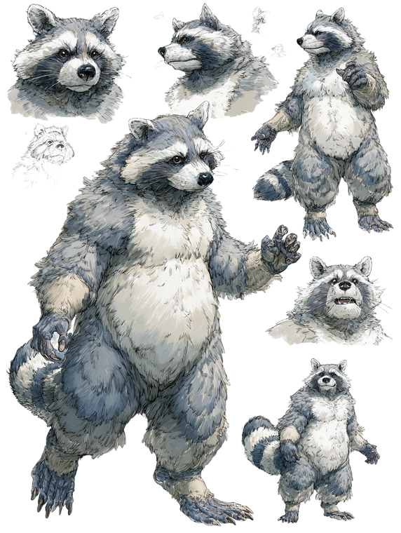 Kaiju Raccoon V2 Vinyl Car Decal Sticker – Waterproof & UV-Resistant 8.213333333333333"
