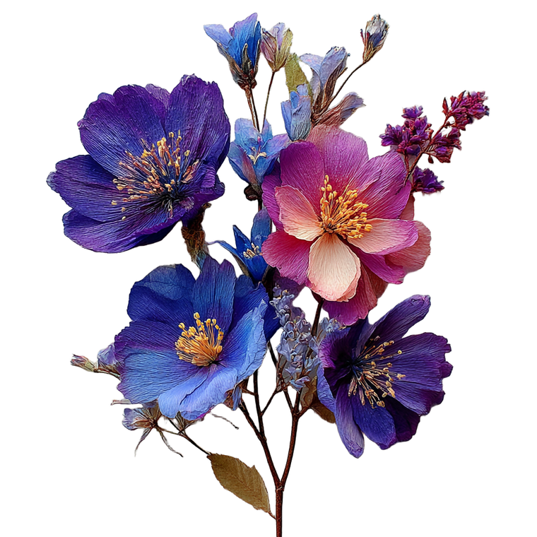 Wildflower Bouquet V26 Vinyl Car Decal Sticker – Waterproof & UV-Resistant 3.4133333333333336"