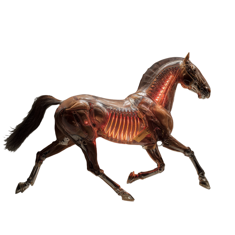 Biomech Horse Leap V2 Vinyl Car Decal Sticker – Waterproof & UV-Resistant 6.826666666666667"