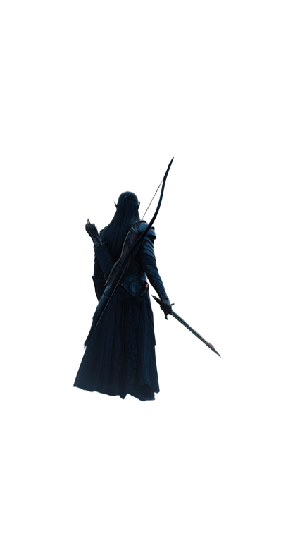 Black Elven Warrior Vinyl Car Decal Sticker – Waterproof & UV-Resistant 4.8533333333333335"