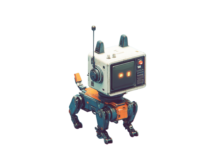Tiny Robot Dog Vinyl Car Decal Sticker – Waterproof & UV-Resistant 6.1866666666666665"