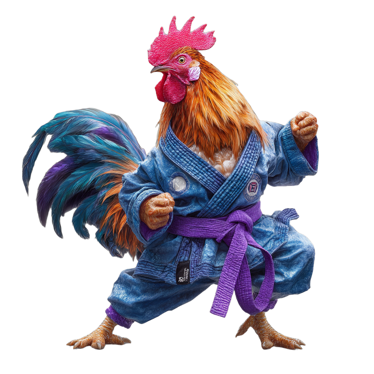 Taekwondo Rooster V2 Vinyl Car Decal Sticker – Waterproof & UV-Resistant 6.826666666666667"