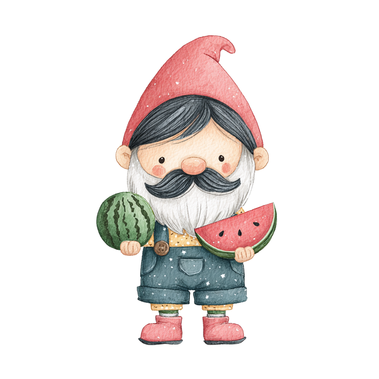 Cute Kawaii Gnome Vinyl Car Decal Sticker – Waterproof & UV-Resistant 3.4133333333333336"