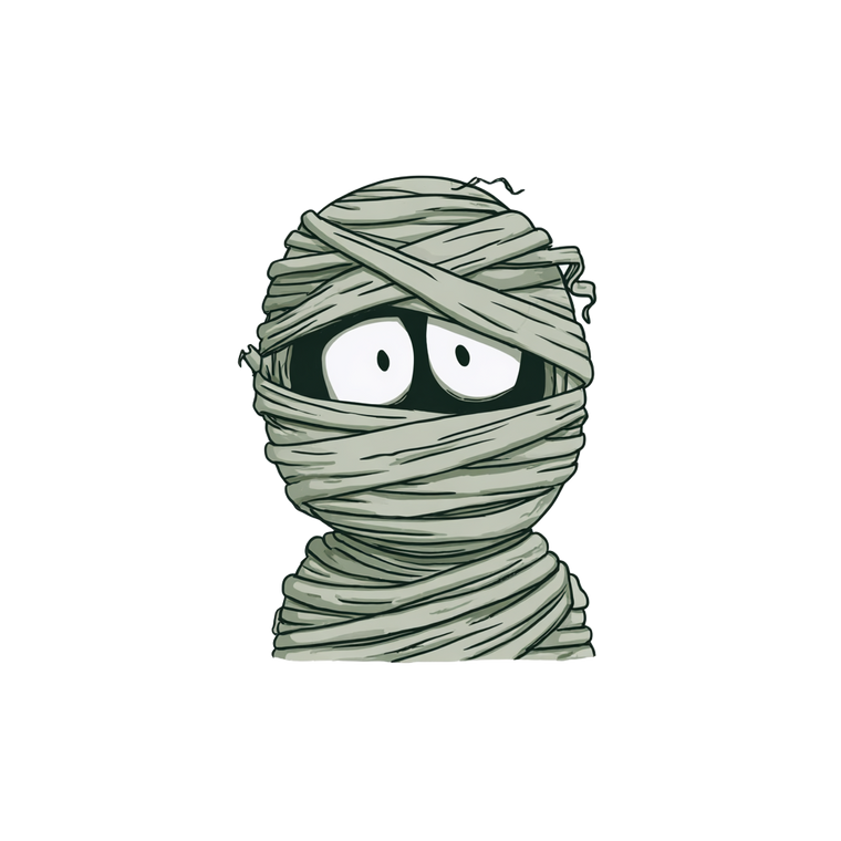 Cartoon Mummy V3 Vinyl Car Decal Sticker – Waterproof & UV-Resistant 3.4133333333333336"