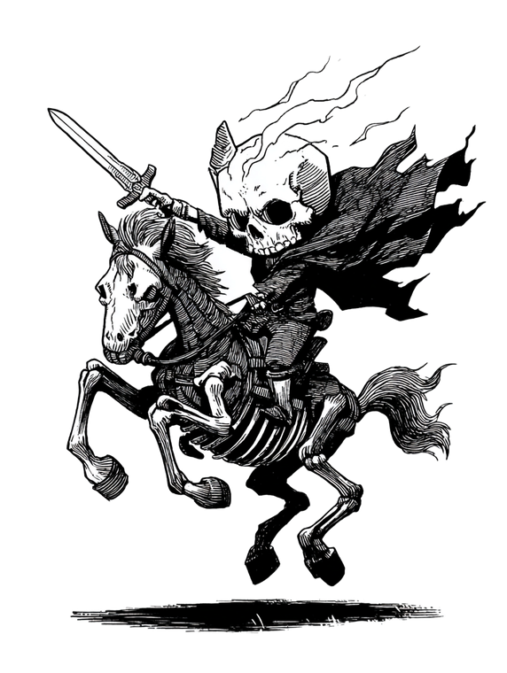 Headless Horseman Charge V3 Vinyl Car Decal Sticker – Waterproof & UV-Resistant 4.1066666666666665"