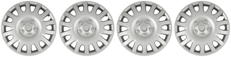 4x Durable Toyota Camry Wheel Covers | 16 Inch Silver 14 Spoke | Snap-On Set Of 4