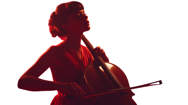 Cello Player V4 Vinyl Car Decal Sticker – Waterproof & UV-Resistant 5.4