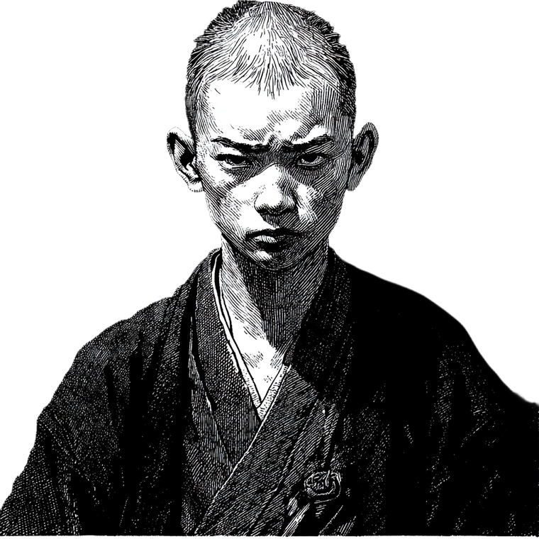 Edo Era Scholar V2 Vinyl Car Decal Sticker – Waterproof & UV-Resistant 3.4133333333333336"