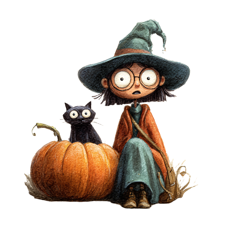Quirky Halloween Witch V2 Vinyl Car Decal Sticker – Waterproof & UV-Resistant 3.4133333333333336"
