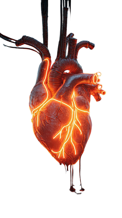 Neon Heart Anatomy V3 Vinyl Car Decal Sticker – Waterproof & UV-Resistant 9.706666666666667"