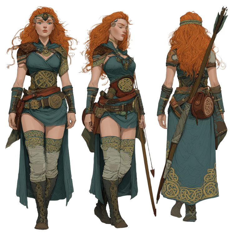 Celtic Warrior Woman V9 Vinyl Car Decal Sticker – Waterproof & UV-Resistant 3.4133333333333336"