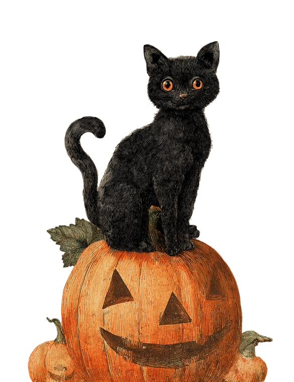 Vintage Black Cat V6 Vinyl Car Decal Sticker – Waterproof & UV-Resistant 4.16"