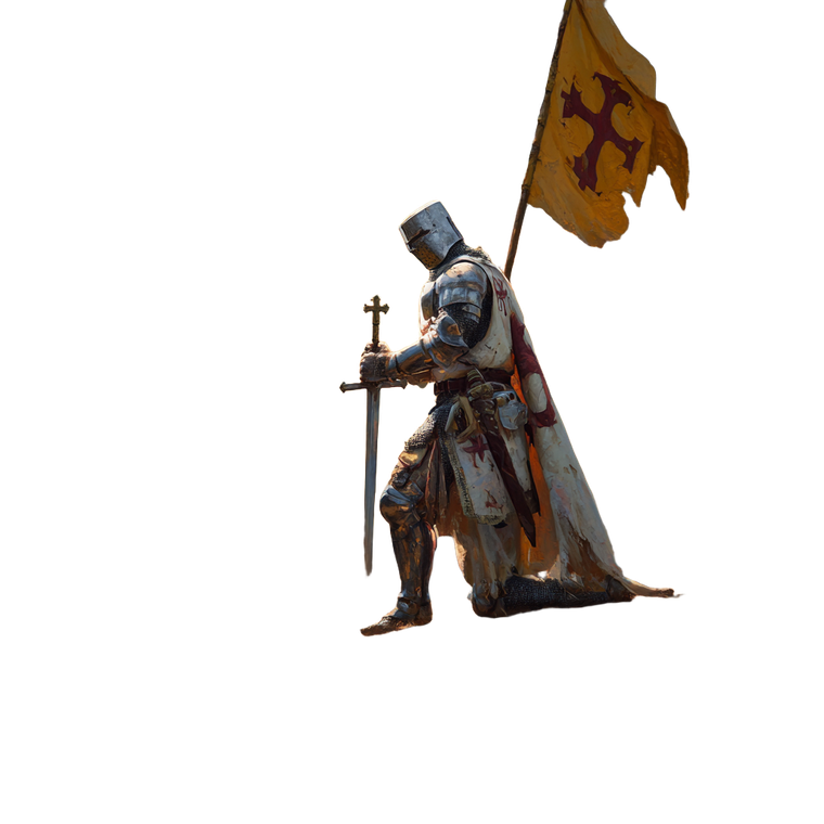 Knight With Cross V4 Vinyl Car Decal Sticker – Waterproof & UV-Resistant 3.4133333333333336"