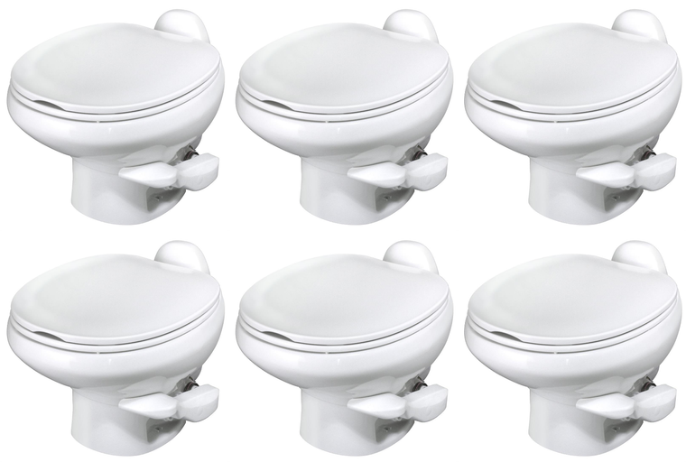 6x Aqua Magic Style II Toilet | Low Profile | Pedal Flush | White