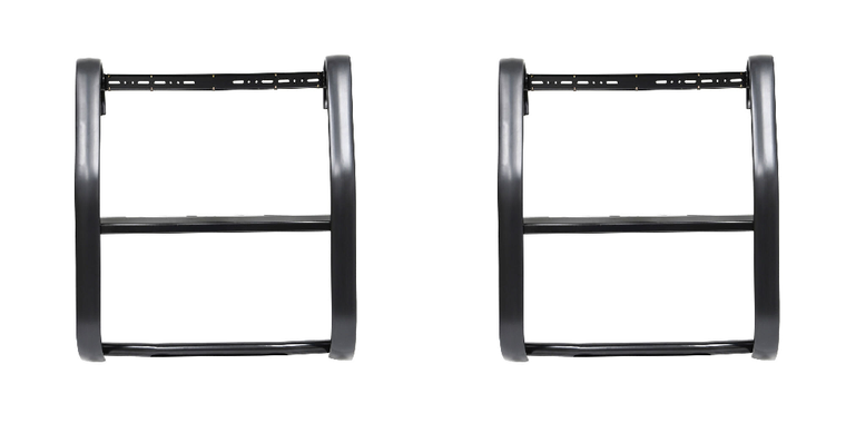 2x 2021-2023 Fitment | Westin Public Safety Bumper Push Bar for Chevrolet Tahoe | Elite Black Steel, 2-3/4 Inch Rubber Uprights, Heavy Duty, Limited Warranty