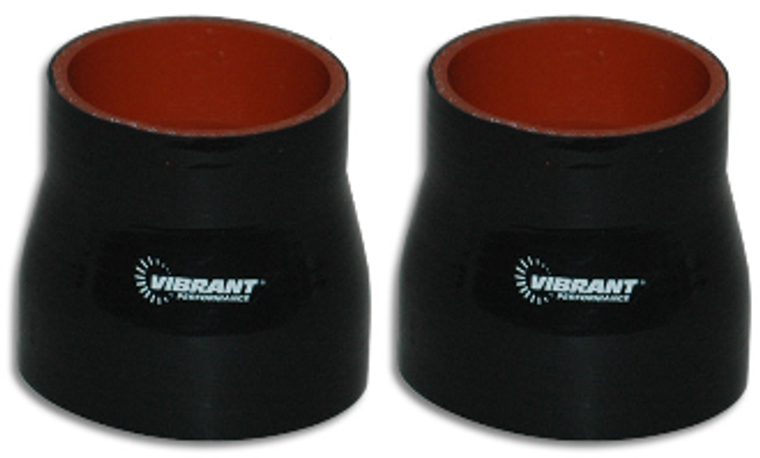 2x Extreme Performance Intercooler Hose Coupling | 3-3.5 Inch | Straight Transition, High Temp Silicone, Black