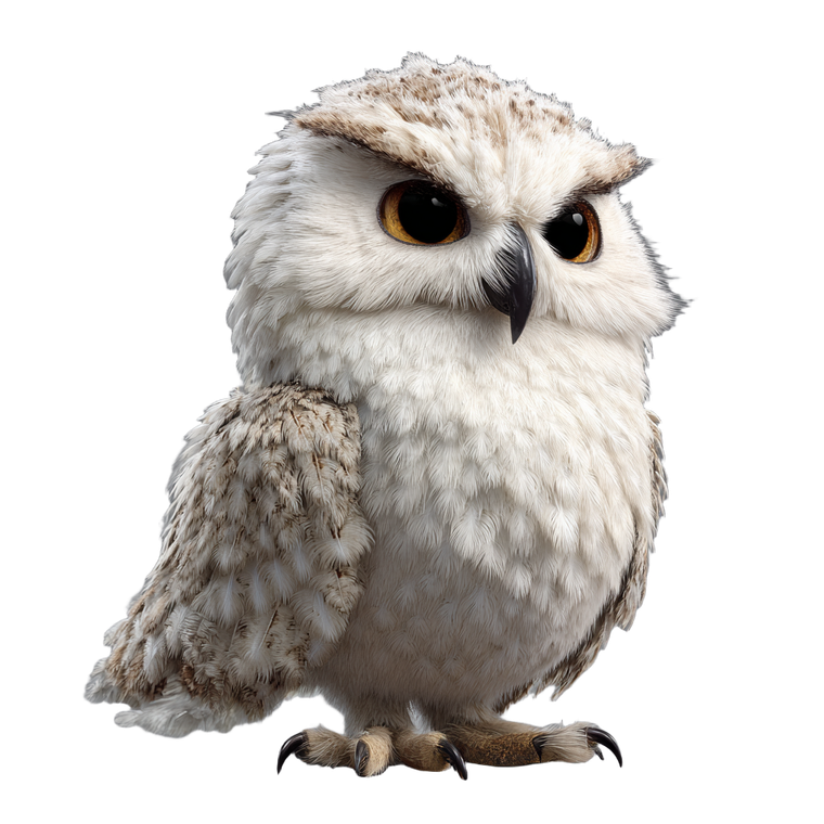 White-Feathered Owl V2 Vinyl Car Decal Sticker – Waterproof & UV-Resistant 6.826666666666667"