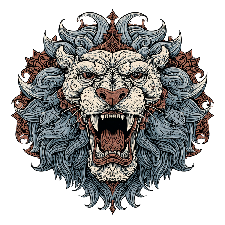 Lion Tattoo Art V4 Vinyl Car Decal Sticker – Waterproof & UV-Resistant 3.4133333333333336"