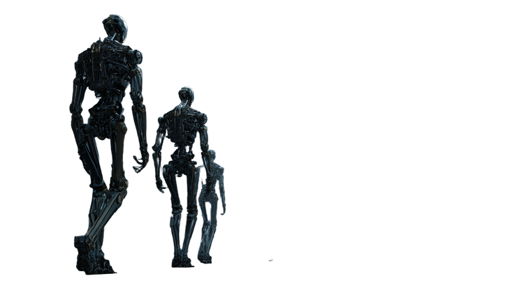 Menacing Humanoid Robots Vinyl Car Decal Sticker – Waterproof & UV-Resistant 5.4
